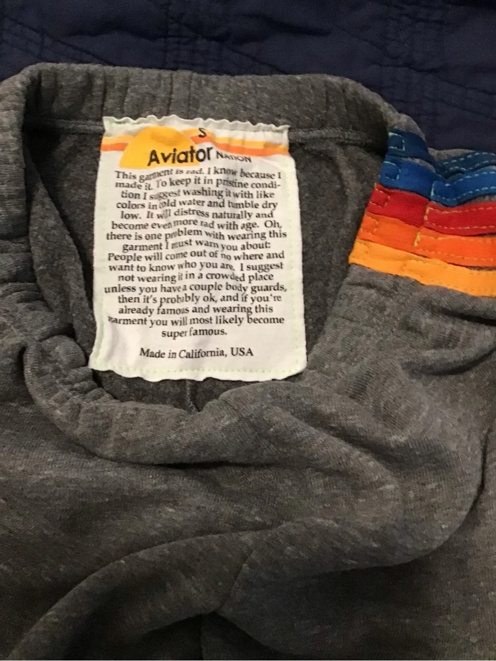 Aviator Nation 5 Stripe Sweatpants Heather Grey - Picture 5 of 7